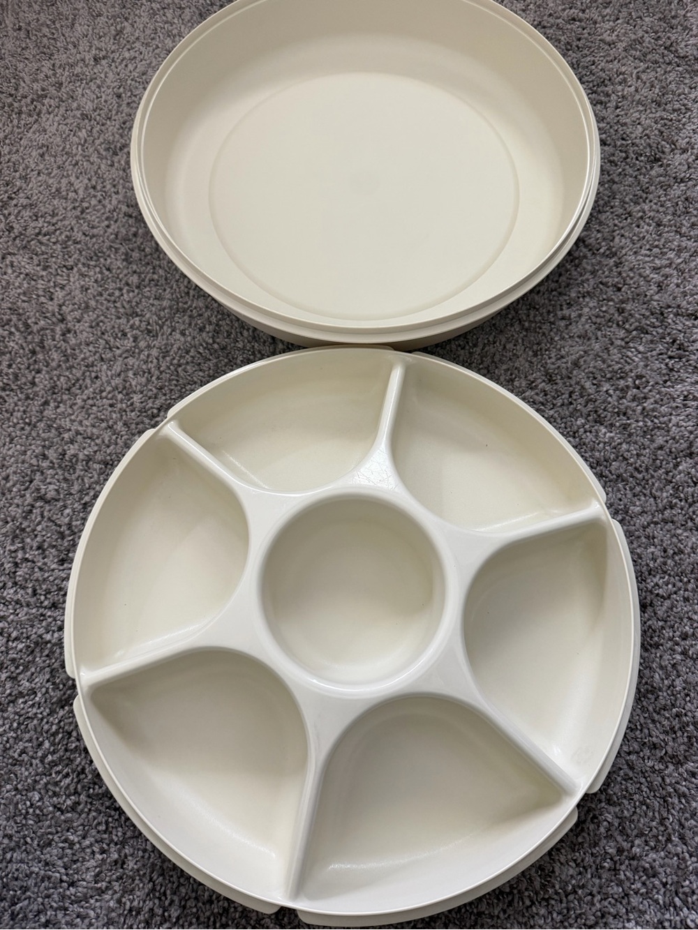 Vintage Tupperware Party Susan Lazy Susan Snack Server